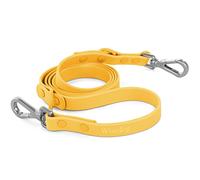 Waterproof Dog Leash: Standard Dog Leashes with 2 Hooks for Walking, Adjustable Lengths for Traffic Control Safety, Durable and Odor Proof, for Medium Large Dogs (L|3/4 in × 6 ft, Butter Yellow)