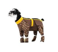 Waterproof Dog Pants with Adjustable Belly Guard - Dirt/Dust Proof Leg Covers for Small/Medium Dogs & Cats,Breathable Fabric,Outdoor All-Weather Pet Protective Gear (brown,L(4-5kg))