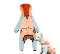 Waterproof Dog Raincoat - Breathable Rain Equipment for Small Dogs, Portable Dog Clothes for Adjustable Waterproof Raincoat, Fashionable Pet Clothes with Legs for Outdoor -