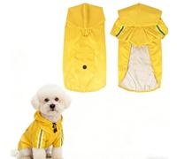 Waterproof Dog Raincoat for Small and Medium Dogs, Lightweight and Comfortable Pet Rain Jacket with Hood, Available in L XL XXL Sizes for Chihuahua, Poodle, Yorkshire Terrier (L)