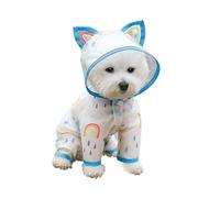 Waterproof Dog Raincoat - Transparent Rainbow Heart Dog Rain Jacket with Hood, Four Leg Full Coverage Rainwear for Small Medium Dogs Outdoor Walking Camping (Medium（for weight 5.1-8.1 lb）,#2)