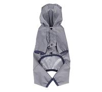 Waterproof Dog Raincoat with Hood for Small Medium Dogs - Four Leg Design, Lightweight Jacket with Reflective Strap