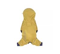 Waterproof Dog Raincoat with Hood Four-legged Pet Rain Jacket Clothes with Harness Hole Adjustable Dog Outdoor Poncho for Schnauzer and Cats