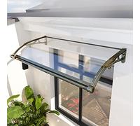 Waterproof Door Canopy Rain Shelter for Entrance Veranda Balcony Garden 80 x 140 cm WeatherResistant Awning for Entryway & Terrace Outdoor Protection