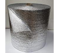Waterproof Double Aluminium Bubble Wrap Roll 5mm Thick Self-Adhesive Foil Insulation for Home Loft Caravan Boat Shed (Size: 1m x 25m)