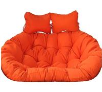 Waterproof Double Egg Chair Cushion with Adjustable Headrest Replacement Pillow for 2Seater Hanging Swing Chair Ideal for Garden Patio Balcony Weatherproof and Comfortable