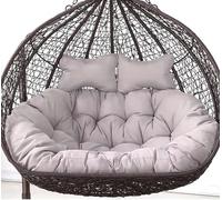 Waterproof Double Swing Chair Cush - Washable Replacement Pad for Hanging Egg & Hammock Chairs, Thickened Basket Seat Cush for Ultimate Comfort