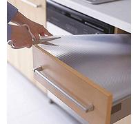 Waterproof Drawer Liners Kitchen Shelf Liner EVA Non-Slip Non-Adhesive Washable Cupboard Cabinet Liner Refrigerator Locker Anti-Slip Mats Sink Protector for Home Office Transparent/Dot (45CM x 3FT)