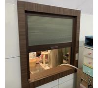 Waterproof Drop-Down Divider Folding Door with Handle No Drill Sliding Hatch Gate for Kitchen Closet Hotel & Breakfast Nook - 150x100cm/59x39.3in