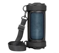 Waterproof Drop-Proof Protection Protective Silicone Case for JBL Flip 7 Speaker Waterproof Drop-Proof Cover with Bike Fixing Strap Shoulder Strap Portable Travel Accessory(Black)