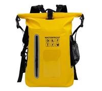 Waterproof Dry Backpack 500D PVC Mesh Material, Lightweight Multiuse Bag for Men Women, Ideal for Rafting Diving Beach Fishing Hiking Camping 25L (Yellow) (Yellow)