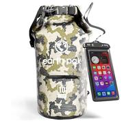 Waterproof Dry Bag - 10L Roll Top with Zip Pocket for Kayaking and Boating | 500D PVC waterproof dry bag for kayaking, boating and paddleboarding, floats, IPX8 phone case, Camo
