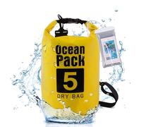 Waterproof Dry Bag, 5/10/15/20L Floating Sailing Canoing Boating Water Bag Swimming Rafting Kayaking River Trekking Pack(Green,20L)