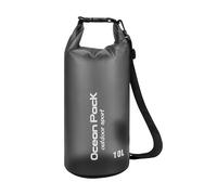 Waterproof Dry Bag, Adjustable Shoulder Strap, Sack with Phone Dry Bag, Suitable for Kayaking Boat Excursion Canoe, Fishing, Rafting, Swimming, Snowboarding (Black,10L)