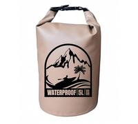 Waterproof Dry Bag, Roll-Top Floating Sack, 500D PVC for Kayaking, Boating, Camping, Beach (Taupe, 5L)