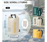 Waterproof Dry Bag Sack 10L/15L/20L Heavy Duty Dry Storage Long Adjustable Strap