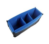 Waterproof DSLR Camera Insert Hostess Case with Adjustable Dividers for Protection, Blue