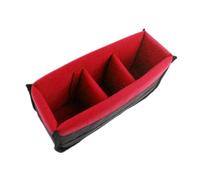 Waterproof DSLR Camera Insert Hostess Case with Adjustable Dividers for Protection, red