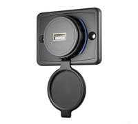 Waterproof Dual USB For Car Charger with LED Light, Supports PD3 0 and 0 Fast Charge, ABS Construction, Compatible with 12V and 24V Vehicles (Single USB-A 2.4A)