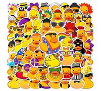 Waterproof Duck Stickers, Yellow Cartoon Stickers, Cute & Bright Printed Finish, Fun Decorative Choice for Mobile Phone, Tablet, Laptop, Water Bottle, Skateboard, PVC Sticker Material