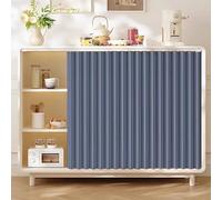 Waterproof Dustproof Linen Fabric Cover for Open Shelves UV-Protected Mold-Resistant Ideal for Cabinets & Wardrobes Sliding Rail Design Jeans Blue 100cm x 140cm