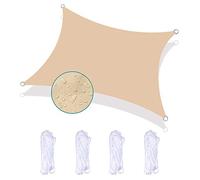 Waterproof e Sail 3x6m UV Protect Canopy for Garden Patio Carport Weather Resistant Yellow Sun Shelter