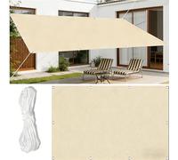 Waterproof e-Sail Canopy 240x380 cm with Grommets UV Protection Custom Fit for Pera Ideal for Balcony Camping Outdoor Use - Sand Yellow Includes 4 Free Ropes