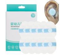 Waterproof Ear Protector Cover Kids - Ten Adhesive Ear Covers, Breathable Shower Guard | Waterproof Stickers for Baby Ears During Bath, Swim Lessons, Pool Games, Water Trips, Splash Time Fun