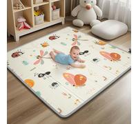 Waterproof & Easy to Clean: The Surface of This Crawling mat is 100% Waterproof, so Water or Milk Stains Won't seep into The mat, You can Clean it just by Wiping it with a Damp Towel