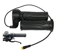 Waterproof Ebike Full Twist Throttle Replacement - Black ABS Motorcycle Handle with Comfort Grip for Electric Bike