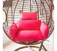 Waterproof Egg Chair Cushion Replacement with Headrest, Foldable Egg Swing Chair Cushion Thicken Hanging Basket Chair Cushions, Washable,pink