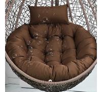 Waterproof Egg Chair Cushion - Soft, Washable Hanging Seat Pad with Neck Pillow - Comfortable Wicker Rattan Swing Pad for Hammock Chairs, 100x100cm, NO16