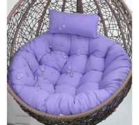 Waterproof Egg Chair Cushion, Soft Washable Swing Pad with Neck Pillow, Removable Wicker Rattan Hammock Pad for Hanging Basket Chair, 100x100cm, NO08