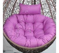 Waterproof Egg Chair Cushion - Soft Washable Swing Pad with Neck Pillow, Removable Wicker Rattan Hanging Seat Hammock Pad for Comfort, 100x100cm, NO09