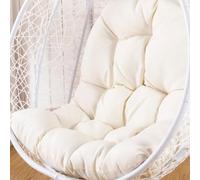 Waterproof Egg Chair Cushion Sun-Resistant Replacement for Hanging Swing Chair Wicker Rattan Cushion for Indoor/Outdoor Patio & Garden Furniture White