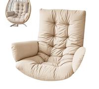 Waterproof Egg Chair Cushion, Thicken Patio Hanging Basket Chair Pad | Thickened Cushion With High-resilience PP Cotton.Fits Most Indoor Outdoor Hanging Chair.Quick Installation Khaki 120 cm