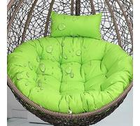 Waterproof Egg Chair Cushion with Neck Pillow - Soft, Comfortable & Washable Swing Pad for Wicker Rattan Hanging Seat, Hammock Pad, 90 * 90cm, NO06