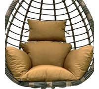 Waterproof Egg Swing Chair Cushion Replacement, Thickened Outdoor Patio Hanging Basket Pad with Ties for Garden Cocoon Hammock