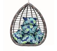 Waterproof Egg Swing Chair Cushion Replacement, Thickened Outdoor Patio Hanging Basket Pad with Ties for Garden Cocoon Hammock