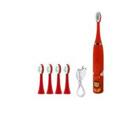 Waterproof Electric Toothbrush for Kids, Sonic Toothbrush for Kids, 5 Replacement Heads, Cartoon