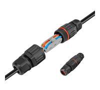 Waterproof Electrical Cable Wire Connector - Outdoor Cable Connector | Electrical Junction Box | IP68 Junction Box Cables Connectors Sleeve Coupler For 2 Or 3 Pins Cables, -40°C +95°C