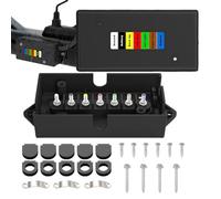 Waterproof Electrical Junction Box - 7 Way Trailer Junction Box, Quick Identification Cable Block | Wiring Distribution Case for Boat Rewiring Marine RV Vehicle TruckCmper Trailer