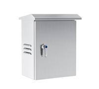 Waterproof Electrical Junction Box, Outdoor Universal Enclosure with Lock & Mounting Plate for Distribution Protection and Power Control