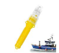 Waterproof Electronic Nautical Signal Light Tri-mode Flashing/SOS/Normal Bright 7.4 Inch Portable Marine Safety Light Set(Yellow)