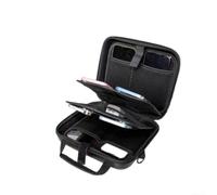 Waterproof Electronics Bag EVA Shell 24x20cm Storage(Black) | Water-resistant exterior, hard protection, prevents drops, 24x20x8cm size, secure zipper