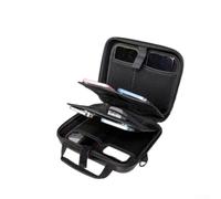 Waterproof Electronics Organizer Bag EVA Hard Shell 24cm(Black) | Water resistant outer, hard protective case, fits 24x20x8cm, keeps gadgets dry, build
