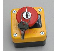 Waterproof Emergency Stop Push Button Switch With Key 660V 10A Normally Closed [HRUS]
