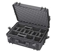 Waterproof Extra Large Protective Hard Camera Case with Padded Moveable Foam Planks & Padded Strap IP67 Rated Dustproof Outdoor Protection GoPro HERO2 HERO3, DSLR, SLR, Lenses and Accessories (Black)