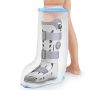 Waterproof Extra Wide Leg Cast Cover for Shower Adults, Extra Large Half Leg Shower Cover with Non-Slip Bottom, Watertight Foot Protector for Plus Size Adults Surgery Shower Boot