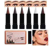 Waterproof Eye Liner Pencil - 6-Color Waterproof Eyelid Balm | Natural Eye Liner Pencils - for Women Youth Men Older Lady Halloween Dating Stage Performance Holiday